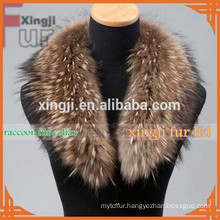 raccoon dog fur natural color top quality real raccoon fur collar for jacket